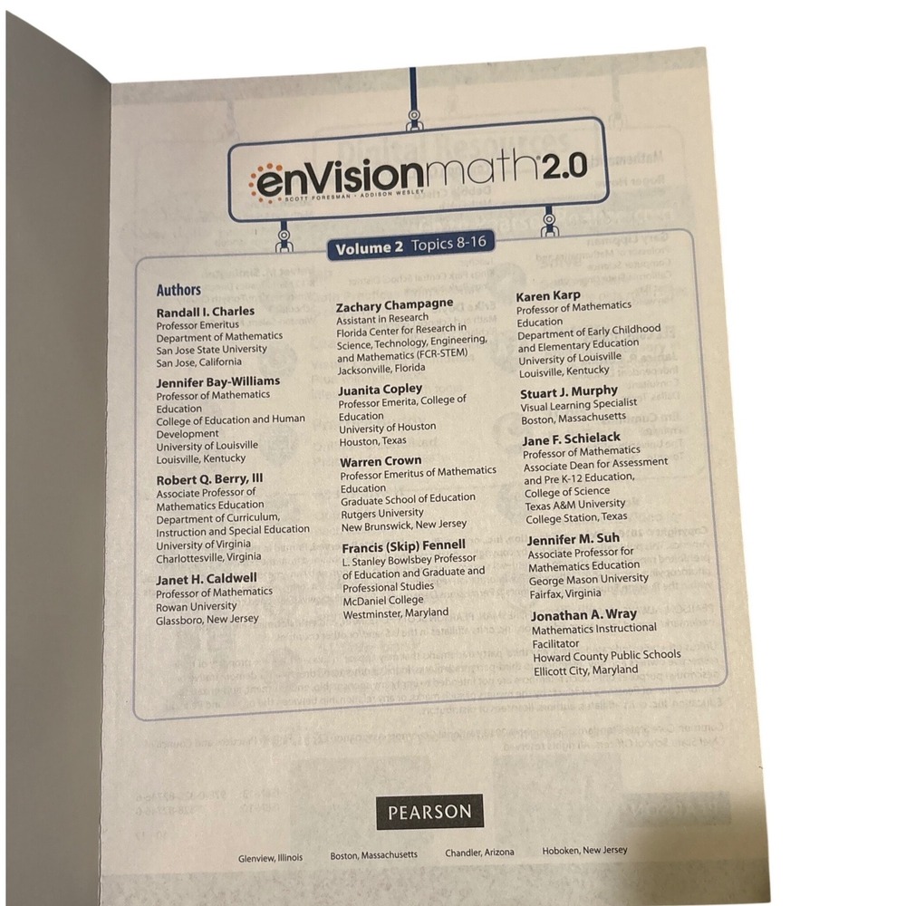 enVisionmath2.0 Grade 5 Volume 2 Common‎ Core Edition Pearson Math Text Book - Picture 4 of 16